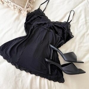 y2k black fairy cami tank top‎ express womens large fairycore